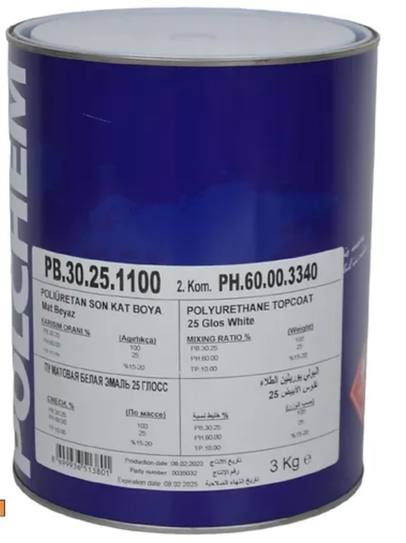 Polchem Pb30.25 Mat Beyaz Boya 3 Kg