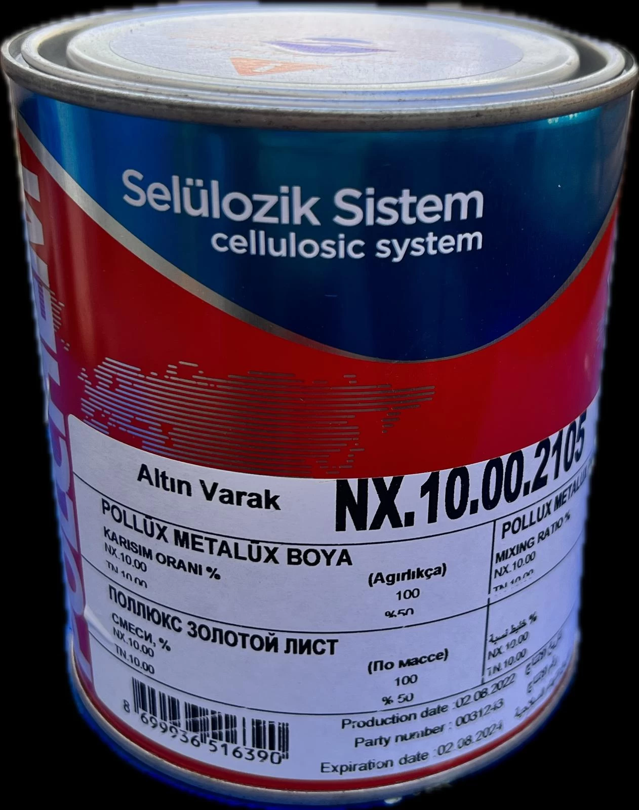 Polchem Nx10.00.2105 MetalÜx Altin Varak 2,5 Lt