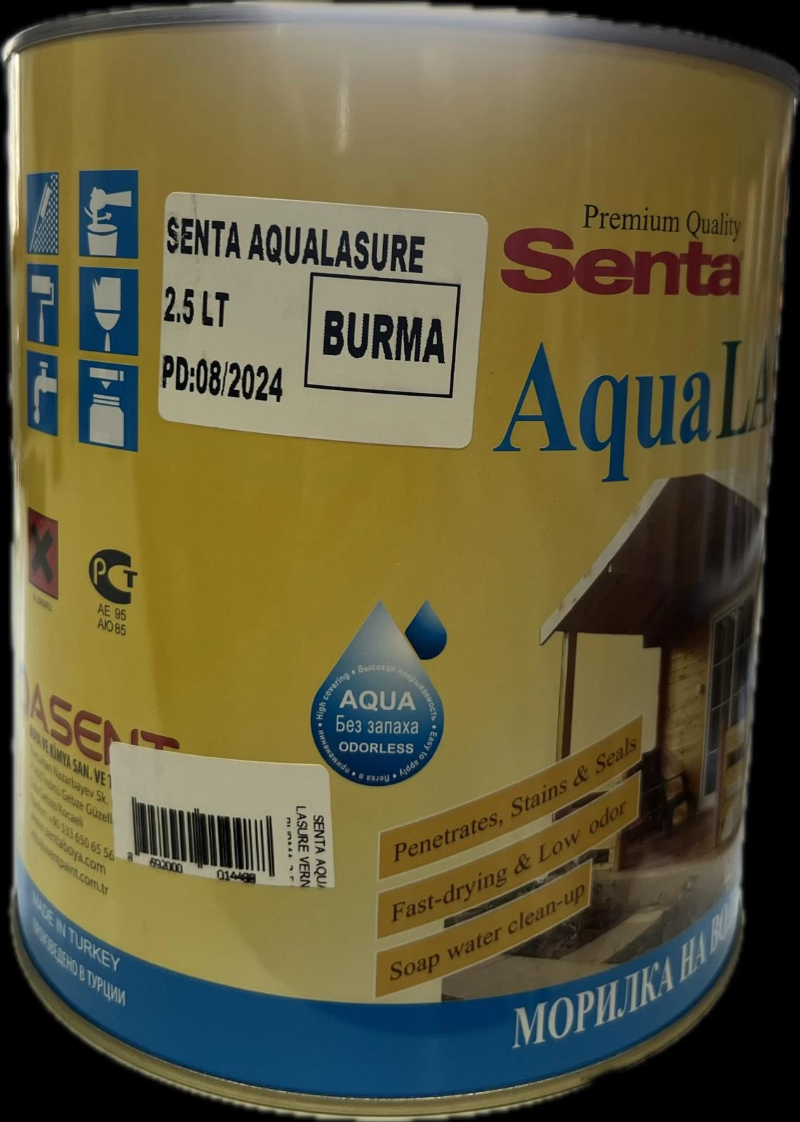 Senta Aqua Lasure Vernİk Burma 2,5 L