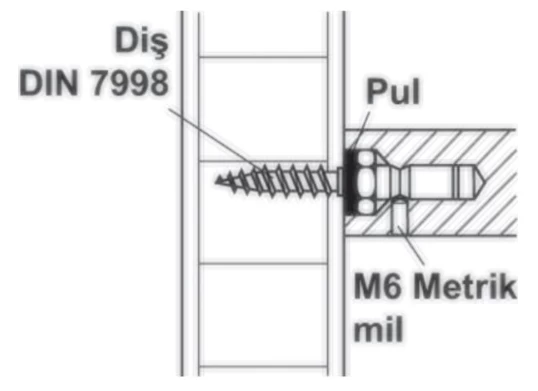 Hafele 909.03.920 Çekme Kapi Kolu BaĞlanti Elemani Gİzlİ Tek Tarafli 40*62 Mm