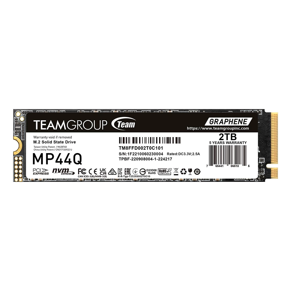 Team Mp44q 2tb Gen4x4 7400/6500mb/s Nvme Pcie M.2 Ssd Disk (tm8ffd002t0c101)