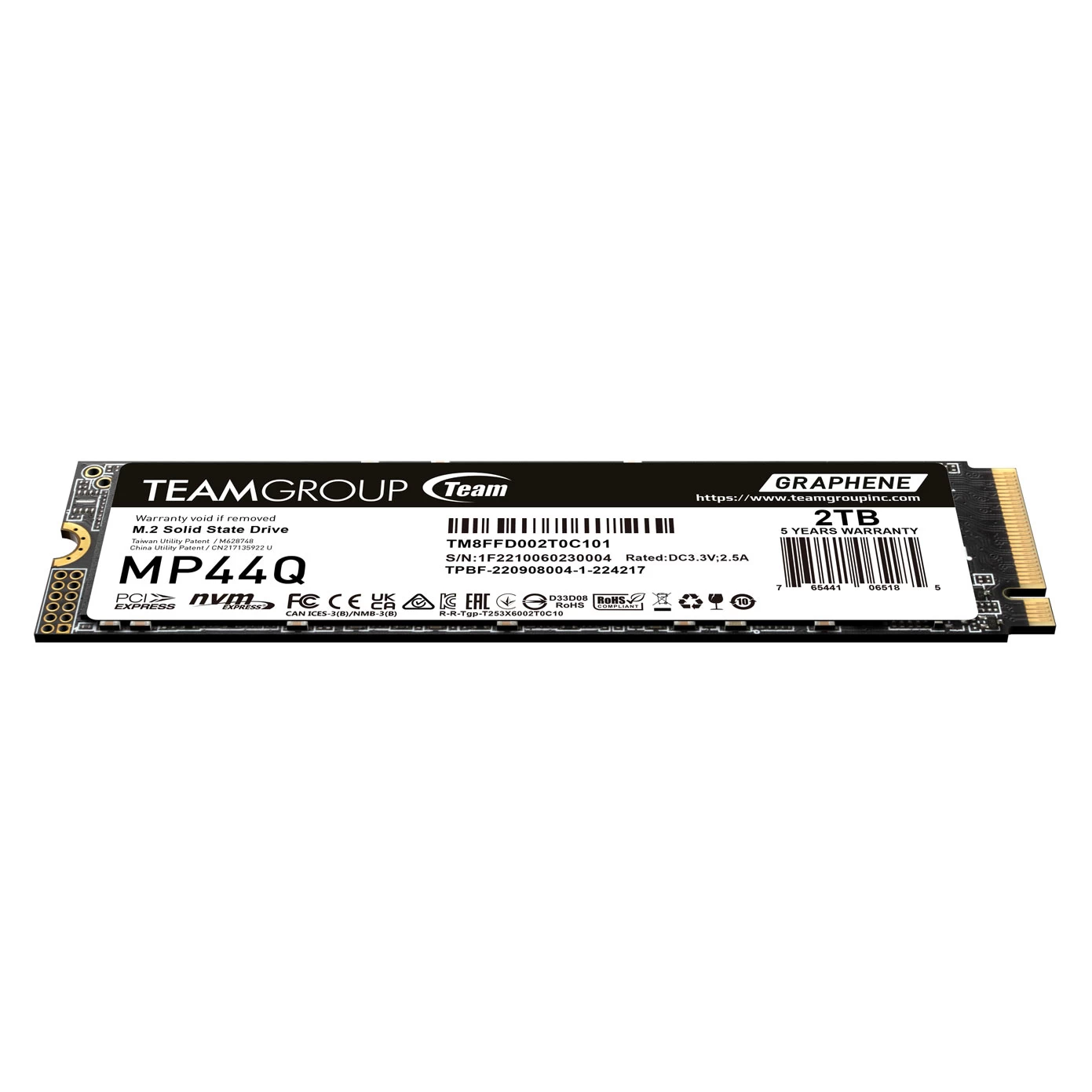 Team Mp44q 2tb Gen4x4 7400/6500mb/s Nvme Pcie M.2 Ssd Disk (tm8ffd002t0c101)