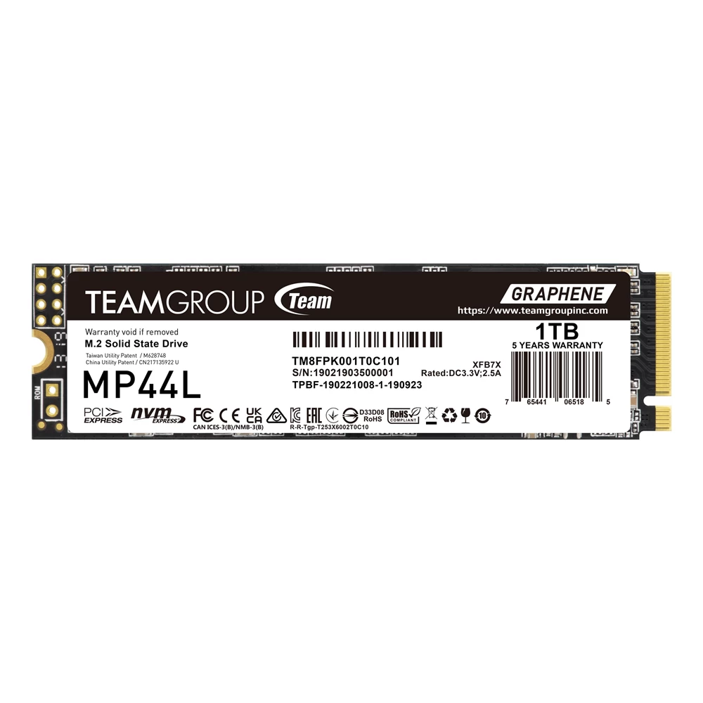 Team Mp44l 1tb Gen4x4 5000/4500mb/s Nvme Pcie M.2 Ssd Disk (tm8fpk001t0c101)