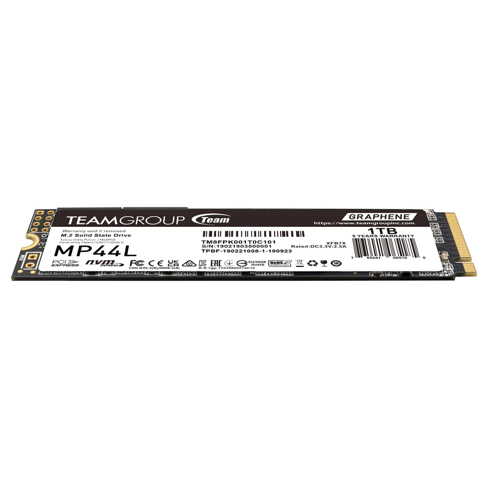 Team Mp44l 1tb Gen4x4 5000/4500mb/s Nvme Pcie M.2 Ssd Disk (tm8fpk001t0c101)