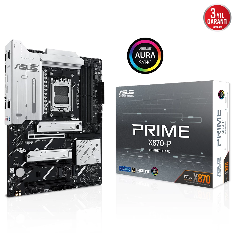 Asus Prime X870-p Amd X870 Soket Am5 Ddr5 8000+(oc