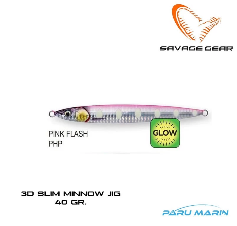 Savage Gear 3d Slim Jig Minnow 40gr. Suni Yem Pink Flash