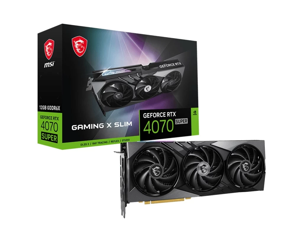 Msi Geforce Rtx 4070 Super 12g Gaming X Slim 12gb Gddr6x 3xdp Hdmi 192bİt