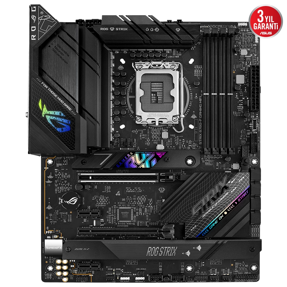 Asus Rog Strix B760-f Gaming Wifi Ddr5 Dp Hdmi 3xm2 Usb3.2 Wifi Bt Rgb Lan Atx 1700p