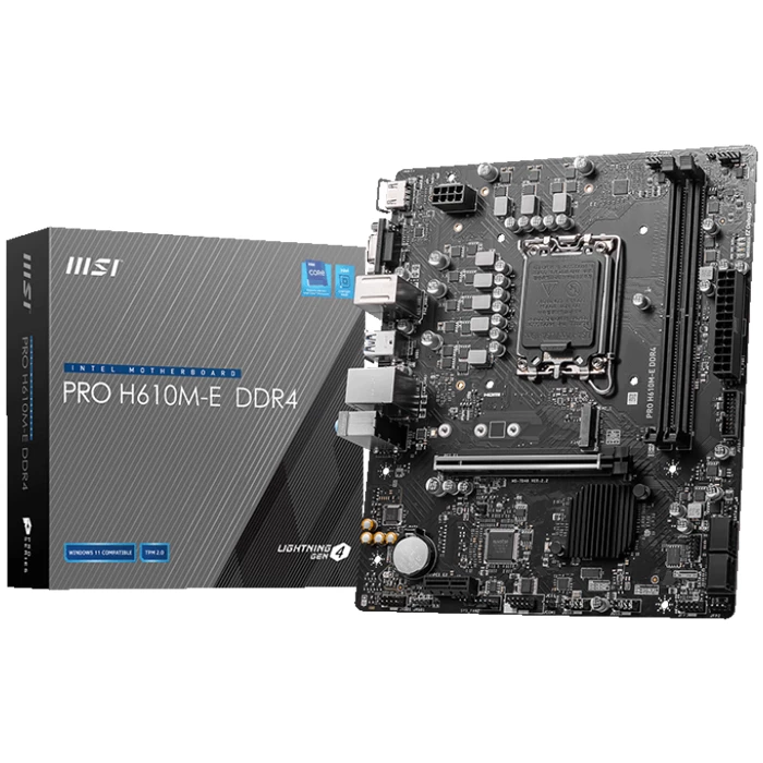 Msi Pro H610m-e Ddr4 3200mhz M.2 Matx 1700p