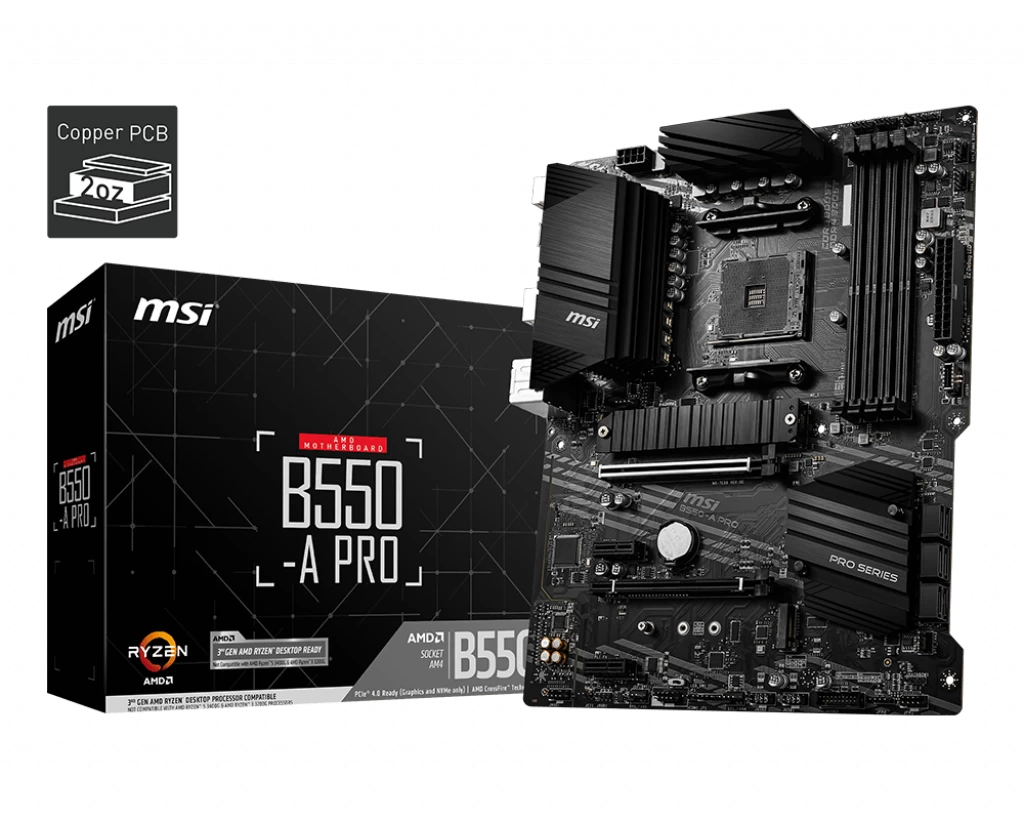 Msi B550-a Pro Ddr4 4400(oc)mhz Hdmi / Dp Atx Am4