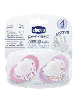 Chicco Emzik Physio Pembe Silikon 4m+ 2'li