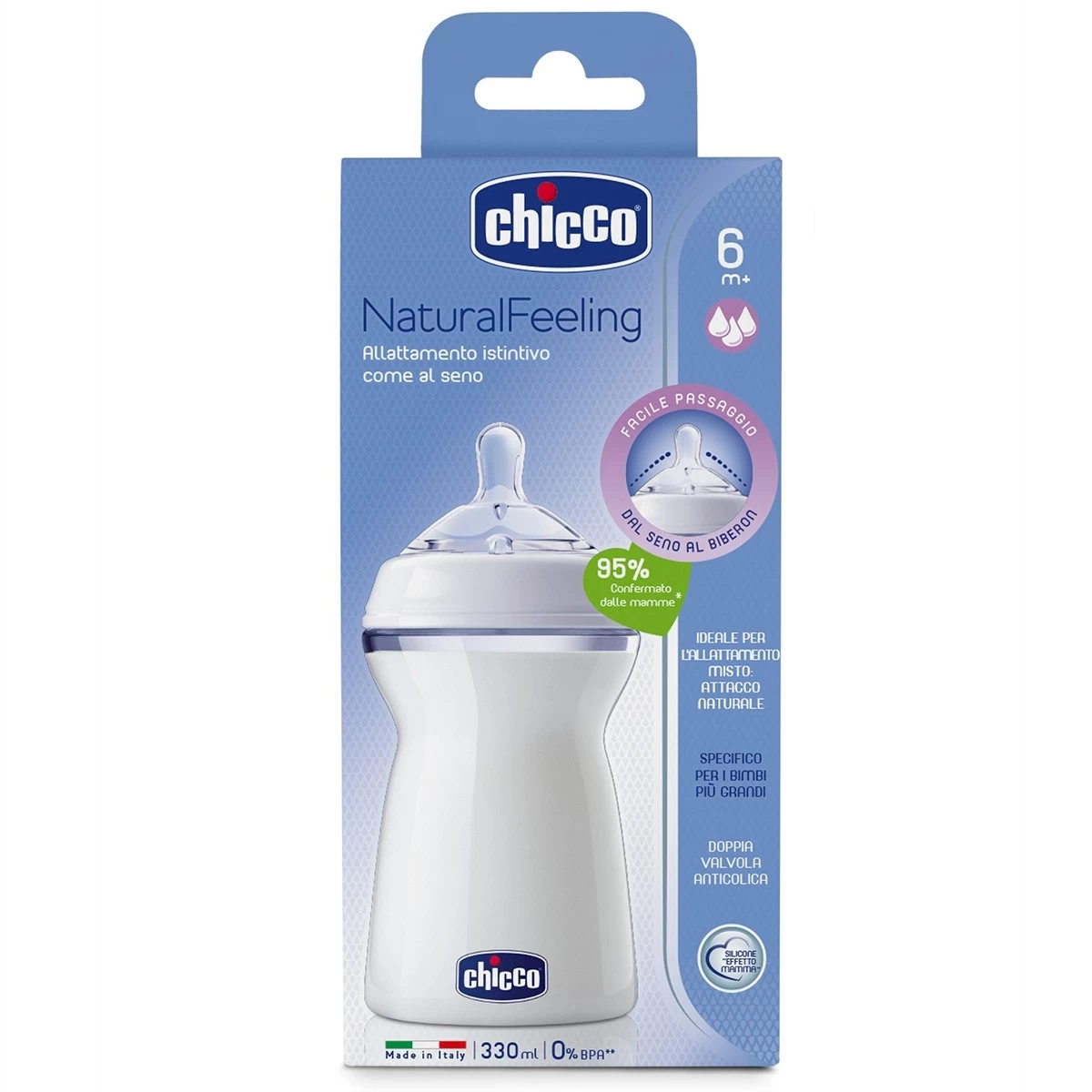 Chicco Naturalfeeling Biberon 6 Ay+ 330 Ml