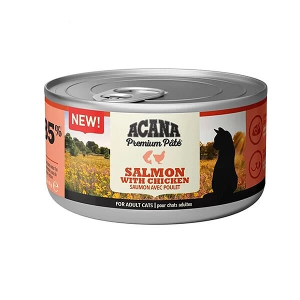 Acana Premium Pate Tavuklu Ve Somonlu Yetişkin Konserve Kedi Maması 85 Gr