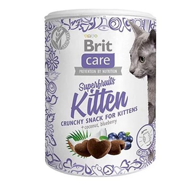 Brit Care Süper Fruits Hindistan Cevizli Ve Yaban Mersinli Yavru Kedi Ödül Maması 100 Gr