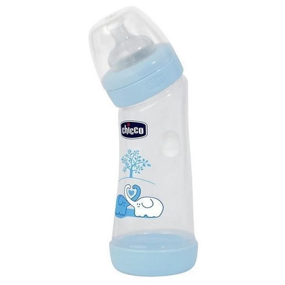 Chicco Eğimli Biberon 250 Ml - Mavi