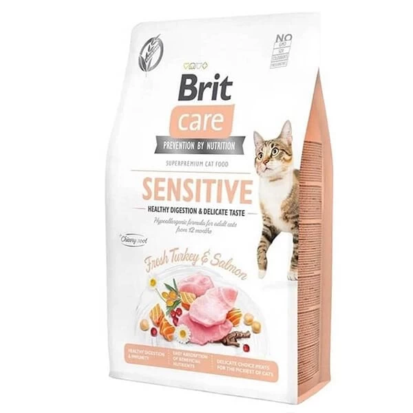 Brit Care Hipoalerjenik Sensitive Hindi Ve Somonlu Tahılsız Hassas Kedi Maması 7 Kg