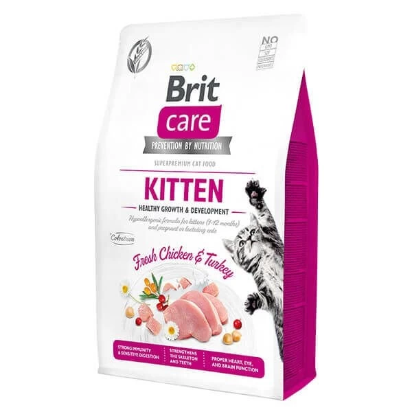 Brit Care Hipoalerjenik Kitten Tahılsız Tavuk Ve Hindili Yavru Kedi Maması 2 Kg