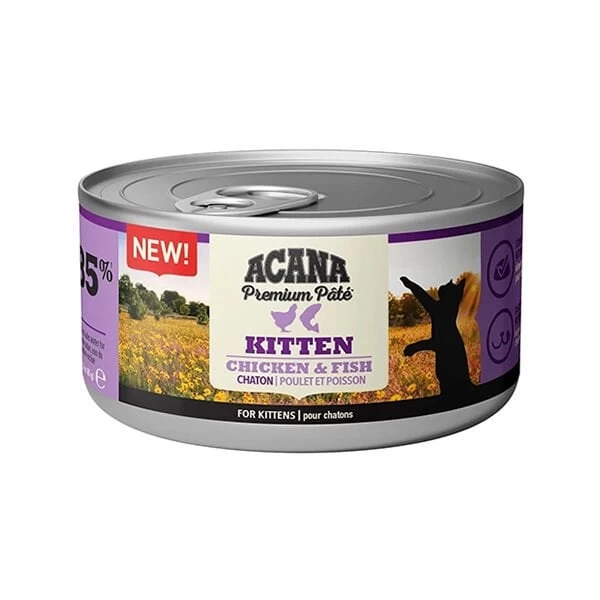 Acana Premium Pate Tavuklu Ve Balıklı Yavru Konserve Kedi Maması 85 Gr