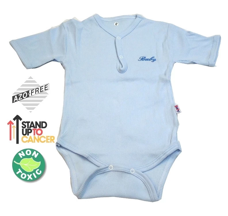 Sema Baby Yarım Kol Kaşkorse Badi (body) - Mavi  12-18 Ay