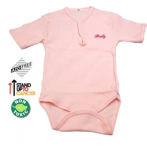 Sema Baby Yarım Kol Kaşkorse Badi (body) - Pembe  6-12 Ay