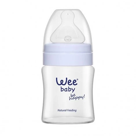 Wee Baby Isıya Dayanıklı Akıtmaz Cam Bardak 120 Ml - Mavi
