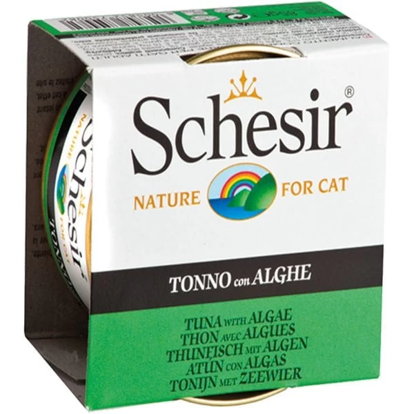 Schesir Ton Balıklı Ve Deniz Bitkili Jöleli Konserve Kedi Maması 85 Gr