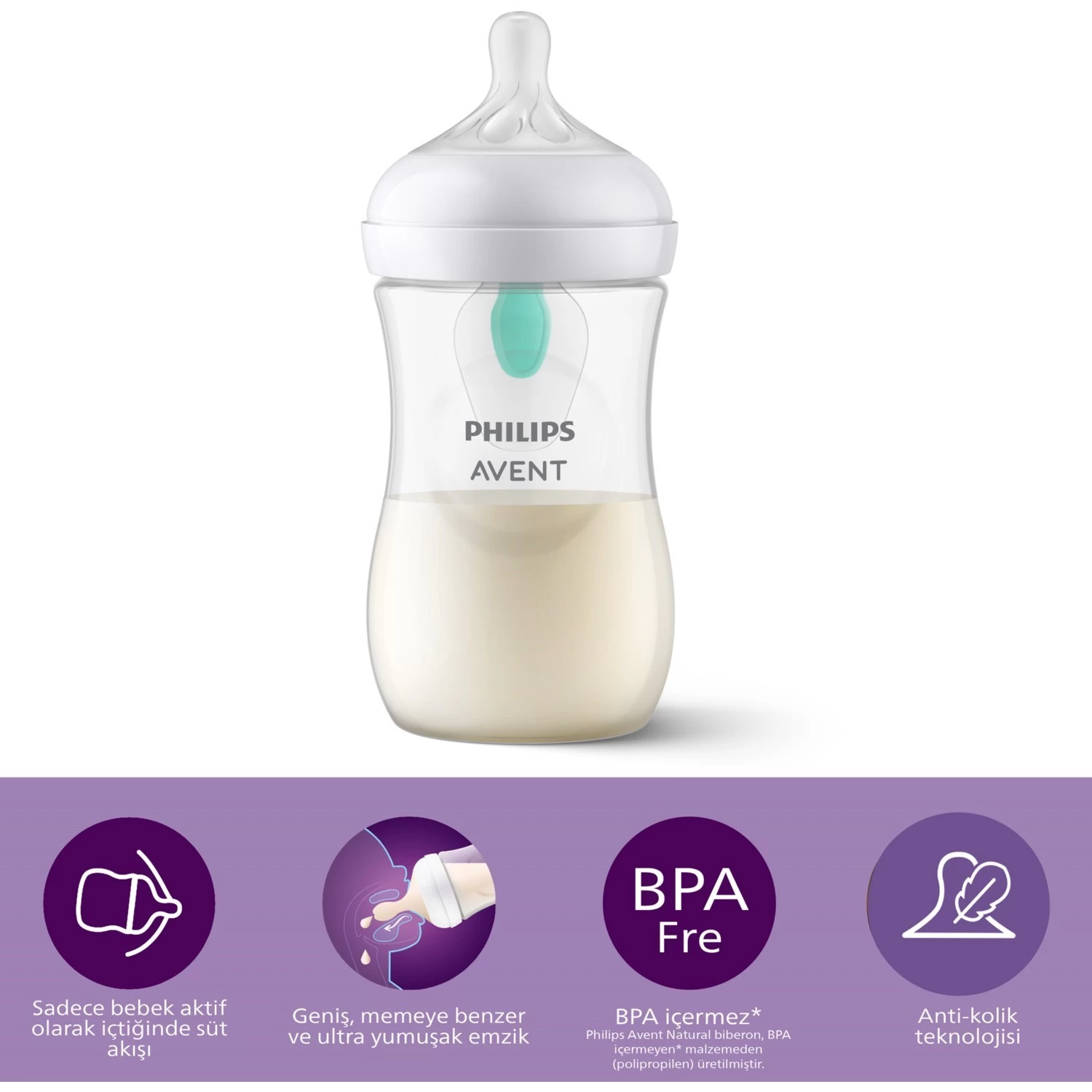 Philips Avent Natural Response Pp Antikolik Biberon 260 Ml 1 Ay+ Scy673/01