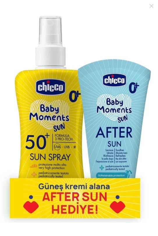 Chicco Güneş Kremi Spf 50+ 150 Ml & Güneş Sonrası Kremi 150 Ml