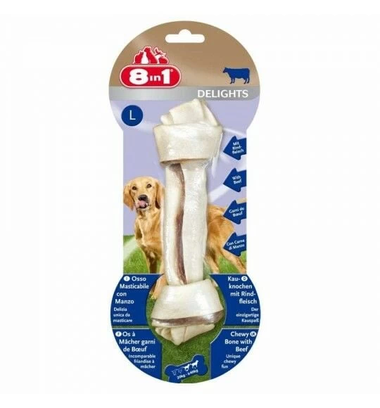 8in1 Delights Bones Biftekli Köpek Kemik Ödülü Large