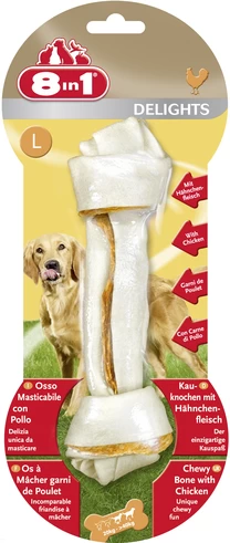 8 In 1 Delights Bones Tavuklu Köpek Kemik Ödülü Large 85 Gr