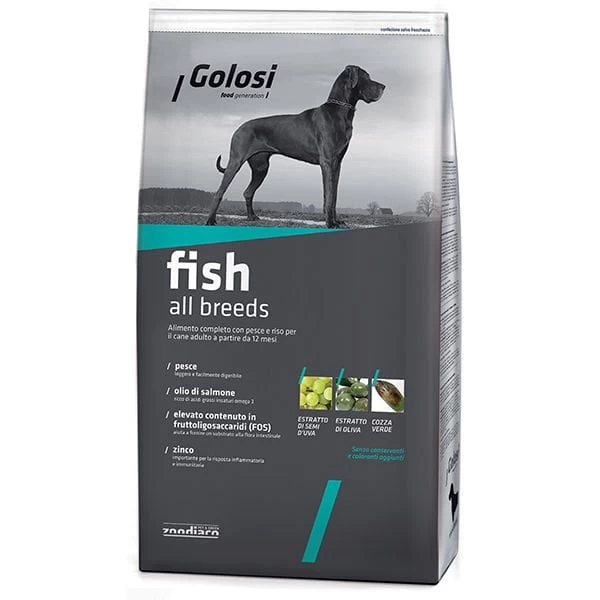 Golosi Fish Rice Balıklı Köpek Maması 12 Kg