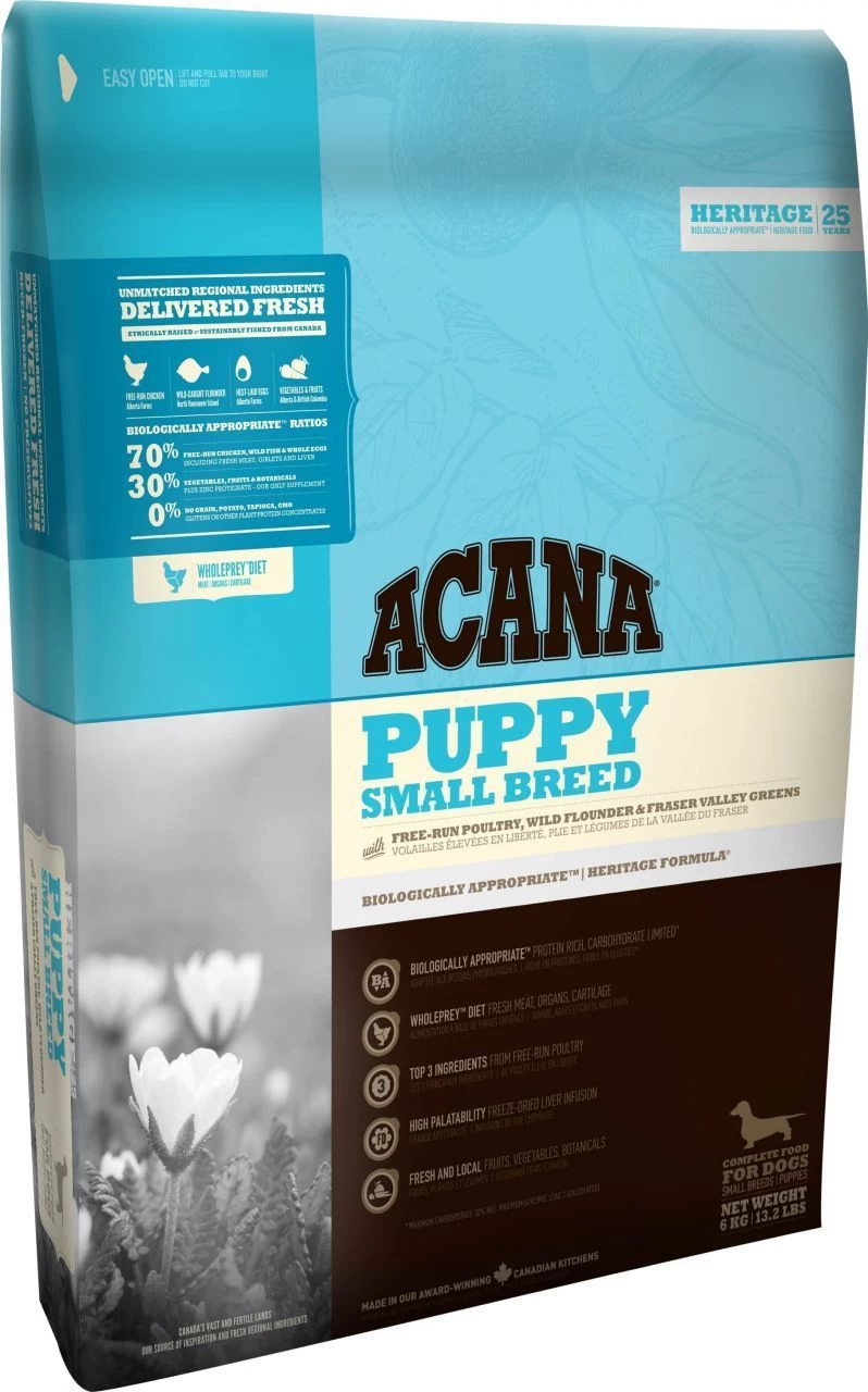 Acana Puppy Small Tahılsız Tavuklu Ve Balıklı Küçük Irk Yavru Köpek Maması 2 Kg