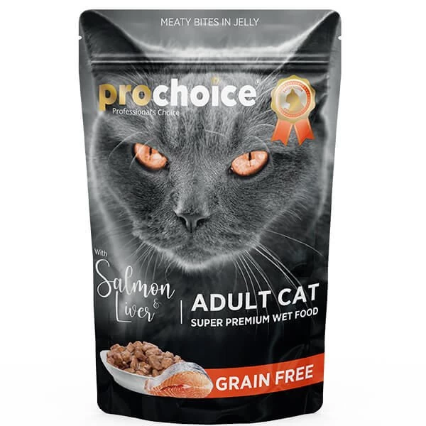 Pro Choice Tahılsız Somon Ve Ciğerli Yetişkin Konserve Kedi Maması 85 Gr