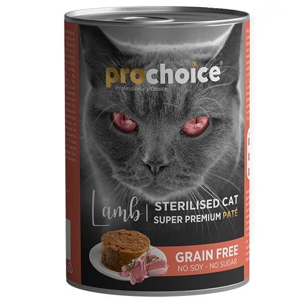 Pro Choice Sterilised Kuzulu Kısırlaştırılmış Konserve Kedi Maması 400 Gr