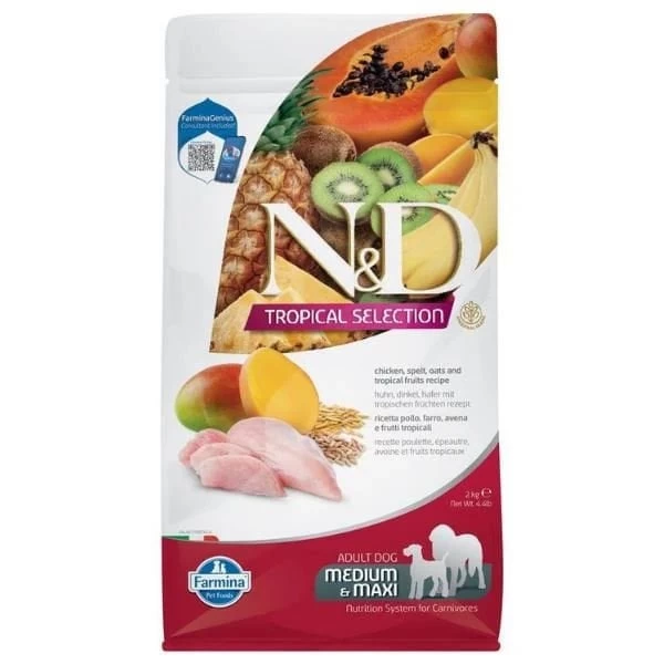 Nd Tropical Selection Tavuklu Ve Tropical Meyveli Orta Ve Büyük Irk Yetişkin Köpek Maması 2 Kg