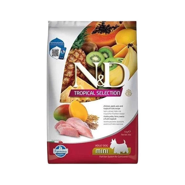 Nd Tropical Selection Tavuklu Ve Tropical Meyveli Mini Irk Yetişkin Köpek Maması 1.5 Kg