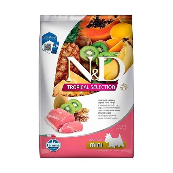Nd Tropical Selection Domuzlu Ve Kivili Mini Irk Yetişkin Köpek Maması 5 Kg