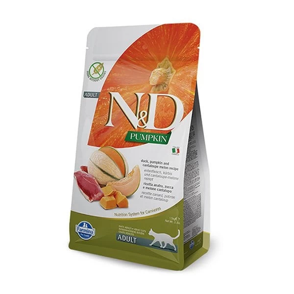 Nd Pumpkin Balkabaklı Ördek Ve Kavunlu Yetişkin Kedi Maması 1.5 Kg