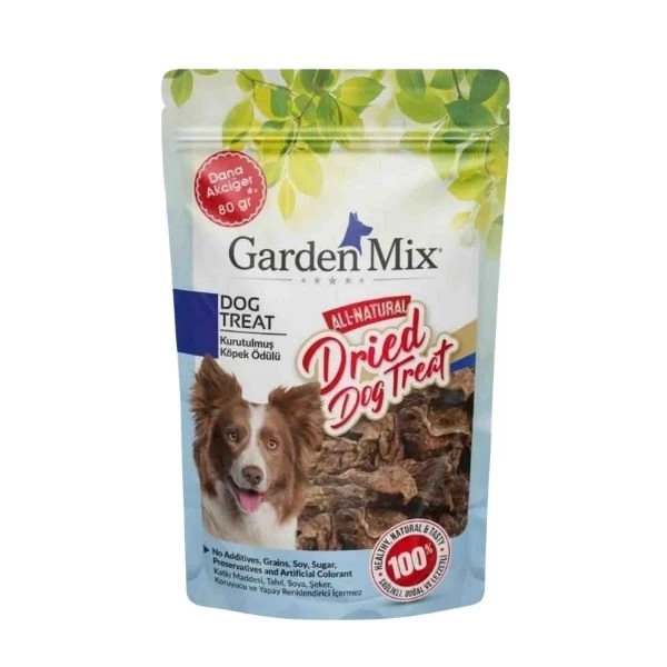 Garden Mix Kurutulmuş Dana Akciğer Köpek Ödül Maması 80 Gr