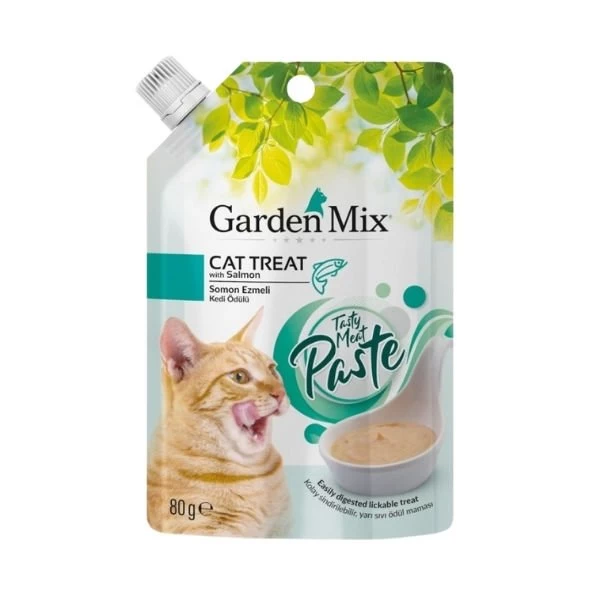 Garden Mix Somonlu Ezme Sıvı Kedi Ödül Maması 80 Gr