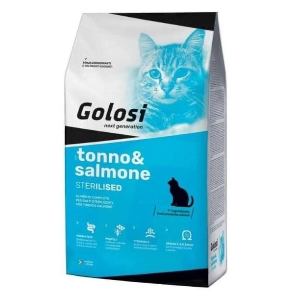 Golosi Ton Ve Somon Balıklı Kısırlaştırılmış Yetişkin Kedi Maması 20 Kg
