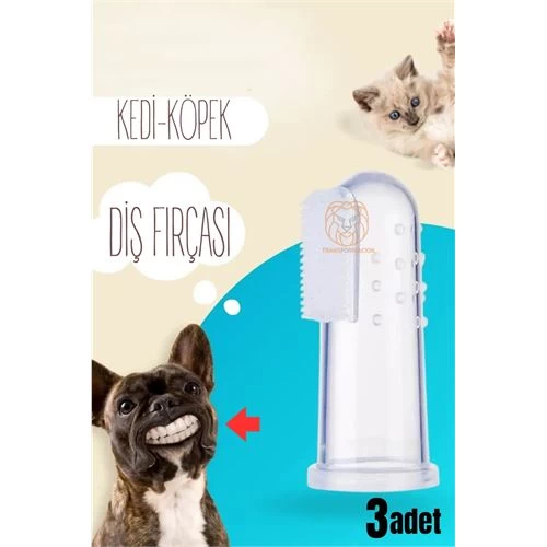 Modacar Kedi Köpek Diş Fırçası Silikon Kutulu 3 Lü Set