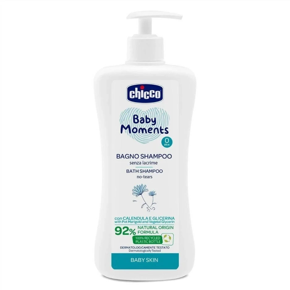 Chicco Baby Moments Göz Yakmayan Yenidoğan Saç Ve Vücut Şampuanı 500 Ml