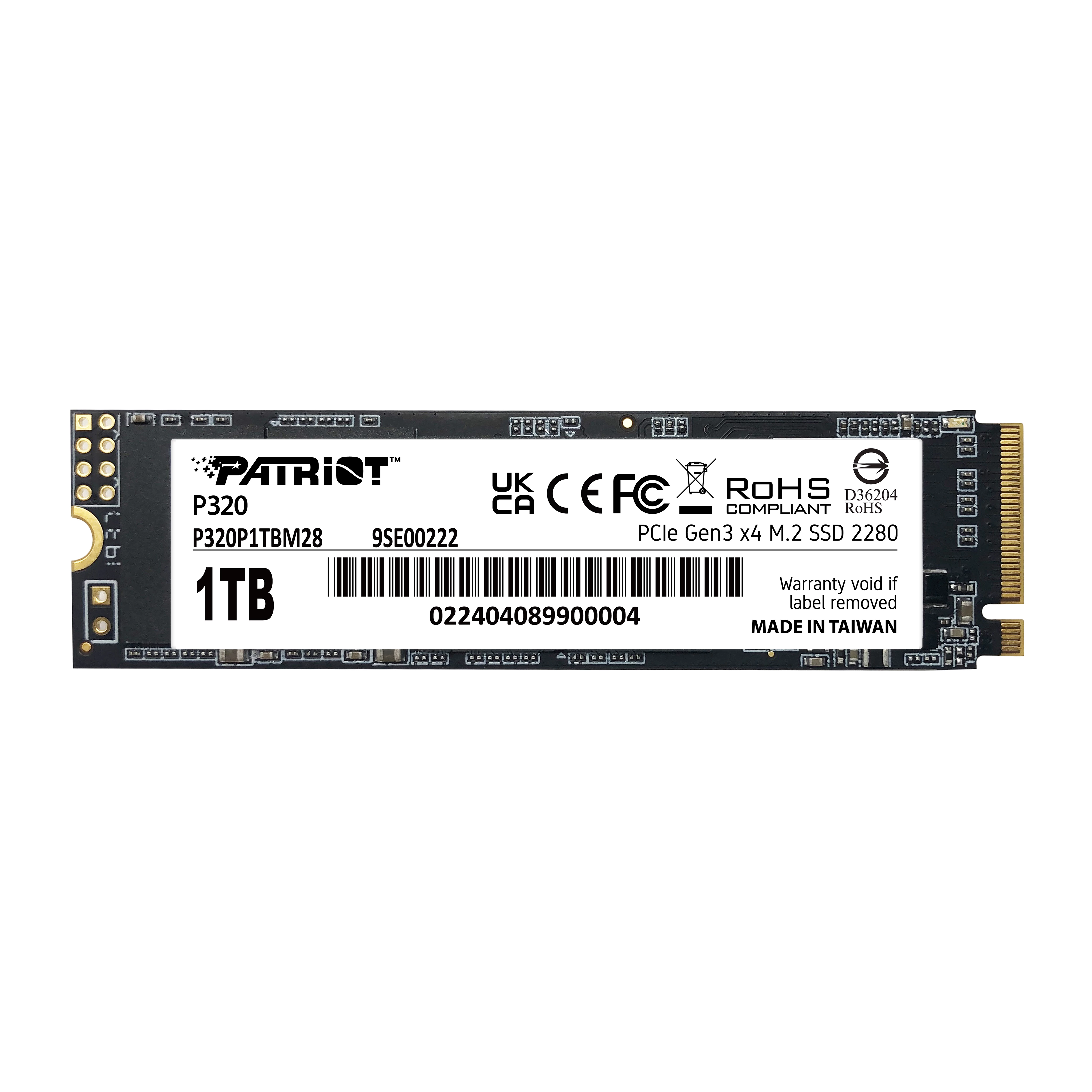 Patriot P320 1tb 3000/2200mb/s Nvme M.2 Ssd Disk (p320p1tbm28)