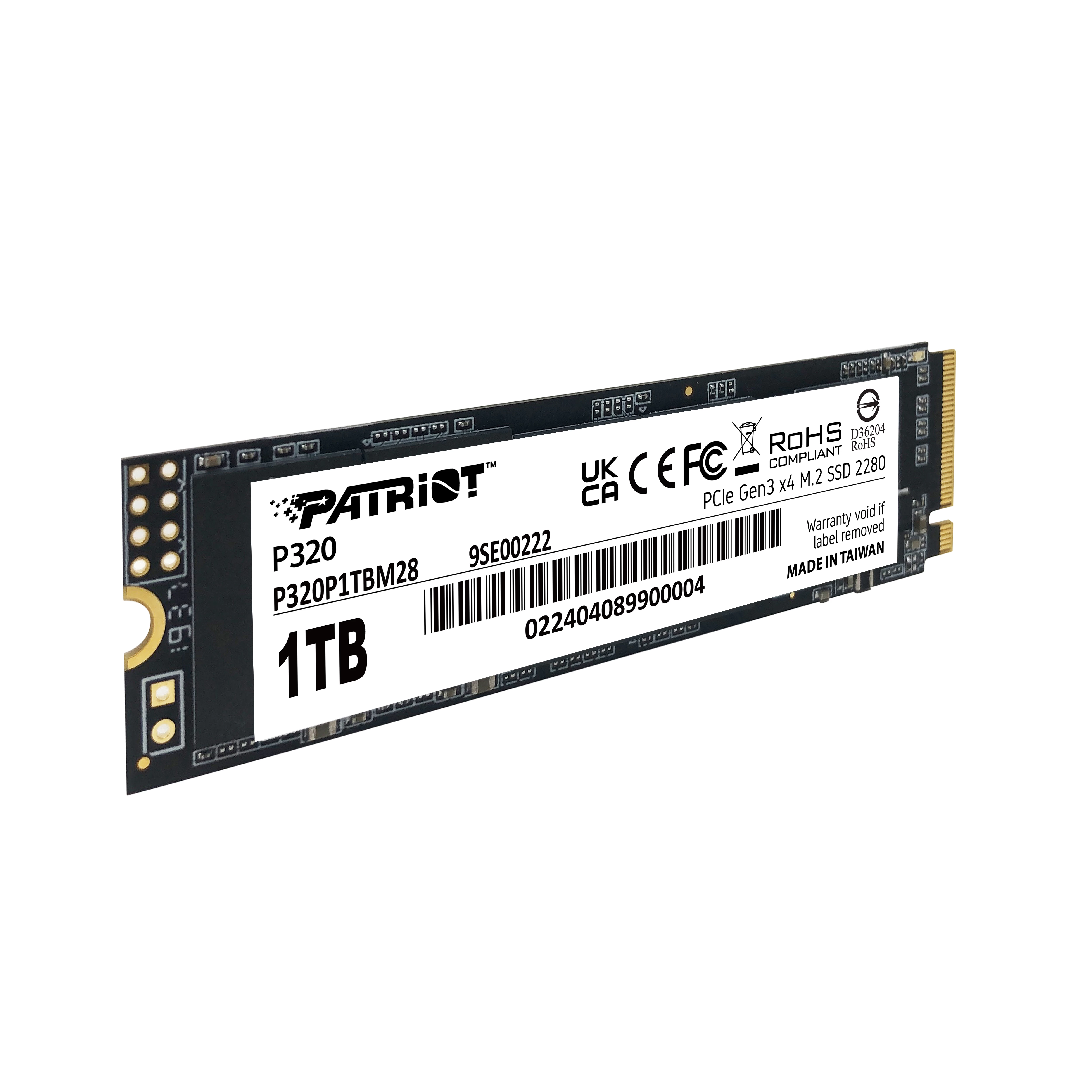 Patriot P320 1tb 3000/2200mb/s Nvme M.2 Ssd Disk (p320p1tbm28)