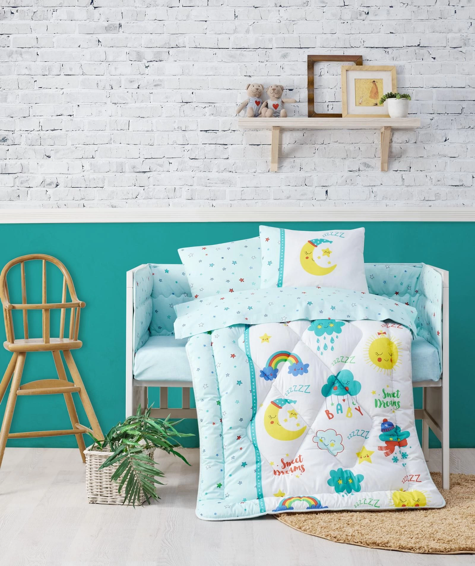 Cotton Box Ranforce Bebek Uyku Seti Tatlı Rüyalar Mint