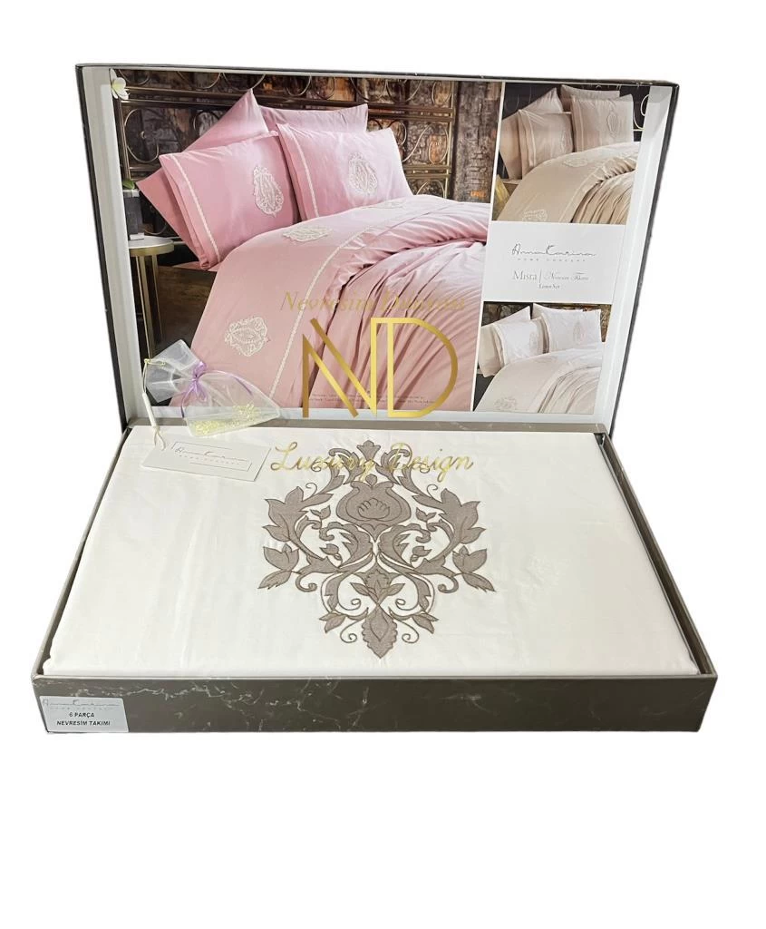 Anna Karina Brode Çift Kişilik Akfil Nevresim Takımı Belissimo