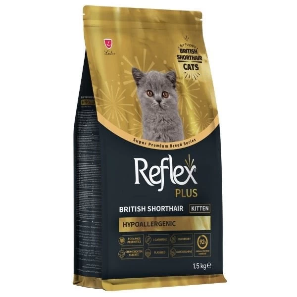 Reflex Plus British Shorthair Tavuklu Ve Kızılcıklı Yavru Kedi Maması 1.5 Kg