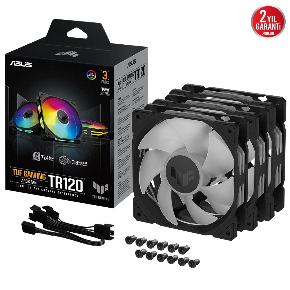Asus Tuf Tr120 120mm Argb 3in1 Siyah Kasa Fani