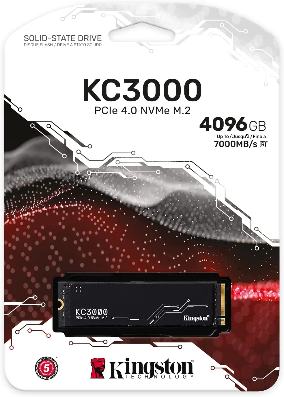 4tb Kingston Kc3000 M.2 Nvme Pcie 4.0 Skc3000d/4096g 7000/7000mb/s
